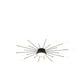Lumiris plafonnier LED design étoile en métal noir et doré, éclairage moderne pour intérieur.