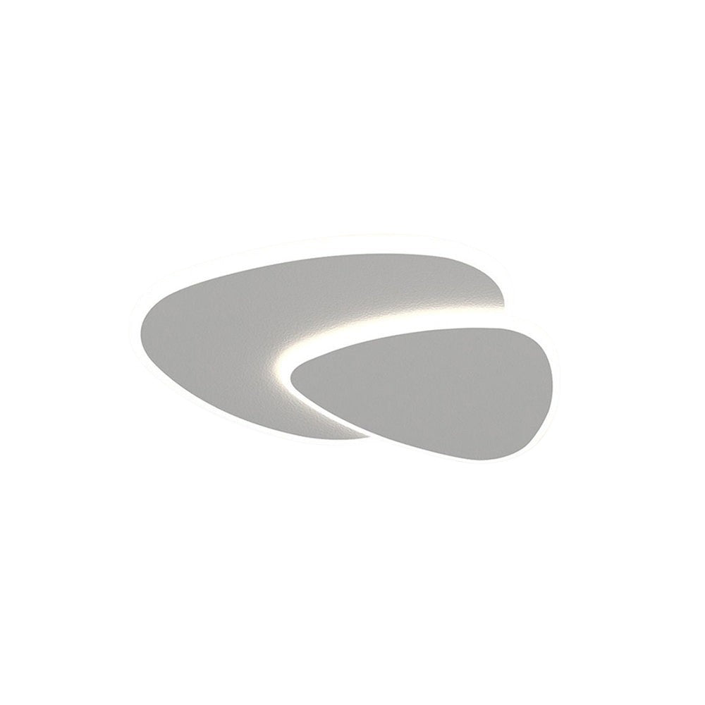 Plafonnier LED Lumiris blanc en métal et acrylique, design moderne et épuré, lumière douce.
