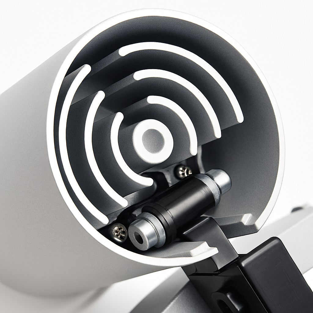Lumiris Spot LED orientable design blanc, aluminium, 12W, style nordique moderne pour bureau et salon.