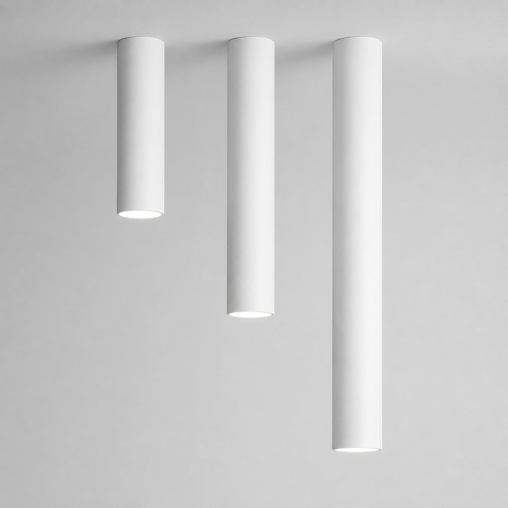 Lumiris spot LED tube surface blanc en aluminium, design moderne pour cuisine, bureau, salon. Faisceau 24°, 3000lm.