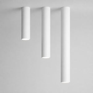 Lumiris spot LED tube surface blanc en aluminium, design moderne pour cuisine, bureau, salon. Faisceau 24°, 3000lm.