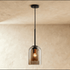 Suspension Dôme Verre et Fer Forgé — Design Moderne