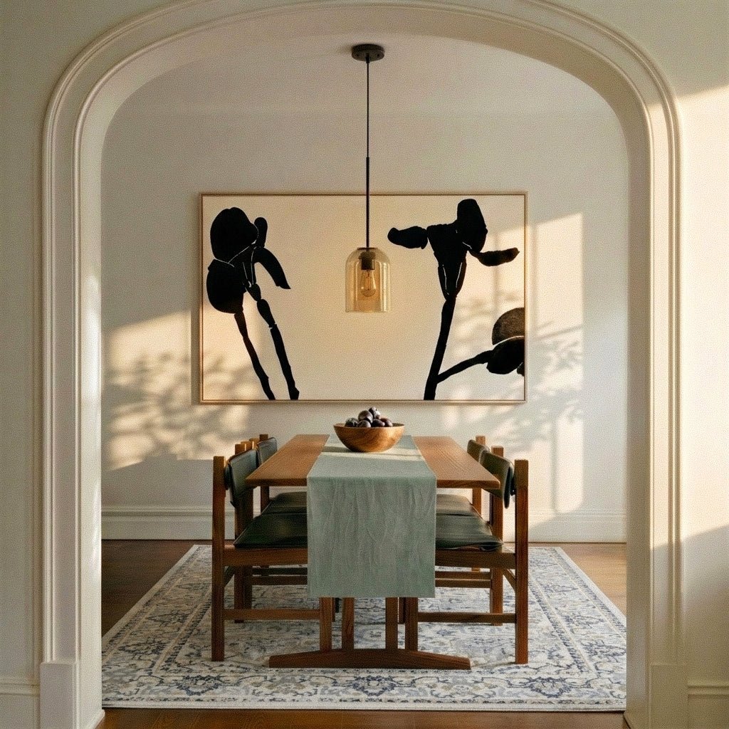Suspension Dôme Verre et Fer Forgé — Design Moderne